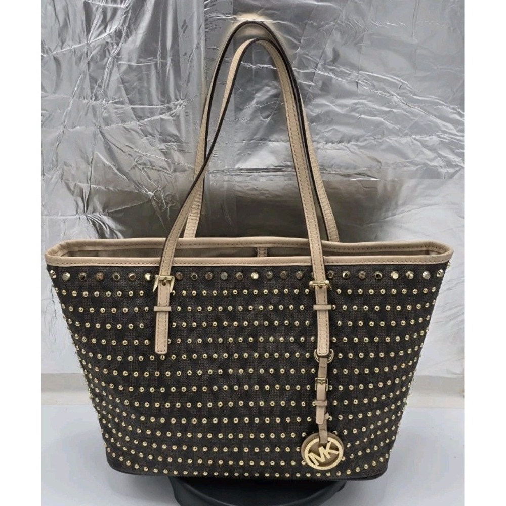 Michael Kors Jet Studded Travel Tote- Rare